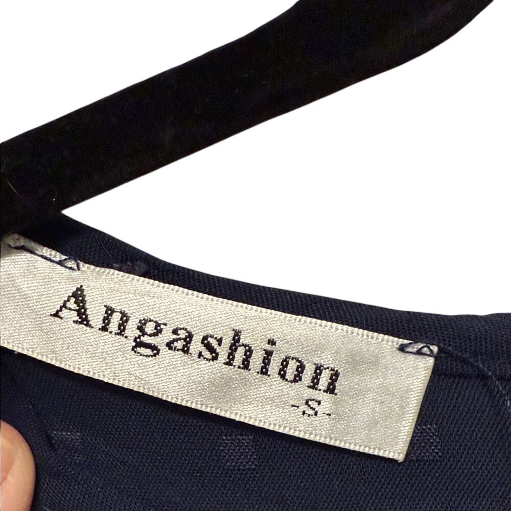 Angashion‎ Elegant Navy Blue Women's Maxi Dress Minimalist Size Small - Picture 3 of 14
